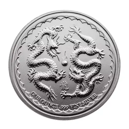 Niue Silver Double Dragon 1 oz Coin - 2018