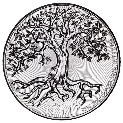 Niue Silver Tree of Life 5 oz Coin - Misc. Dated (4)