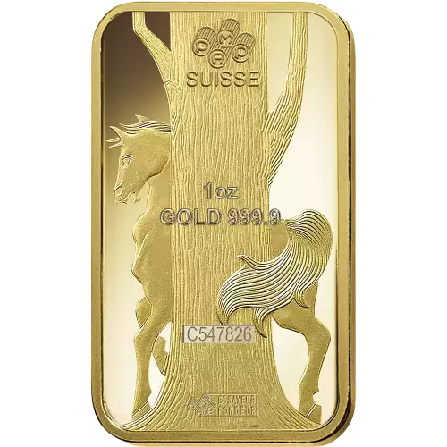 PAMP 2014 Lunar Gold Bar 1 oz. - Horse (3)