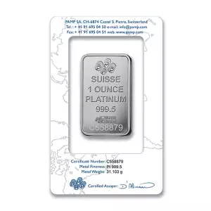 PAMP Fortuna Platinum Bar 1 oz .9995