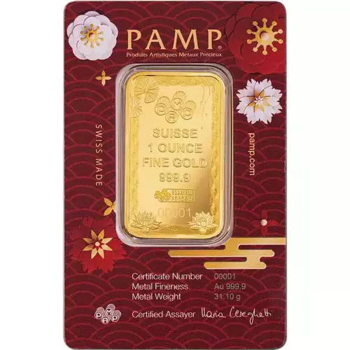 PAMP Gold Bar - Good Luck Koi Fish, 1oz - 2025 (3)