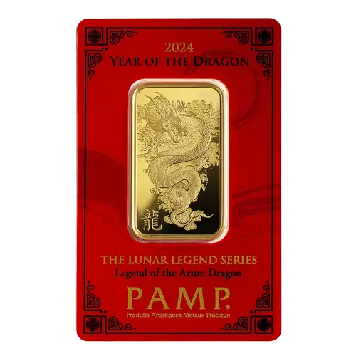 PAMP Gold Bar - Year of the Dragon, 1oz - 2024 (3)