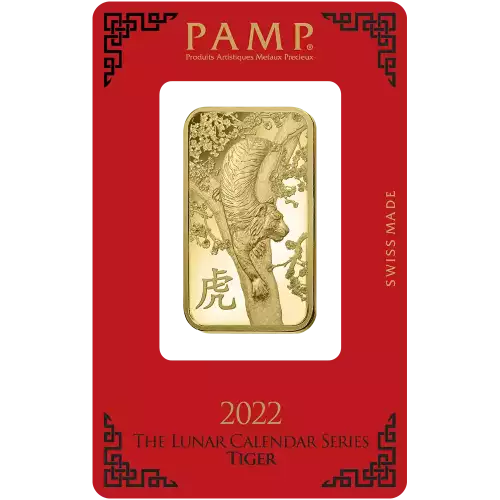 PAMP Gold Bar - Year of the Tiger, 1oz - 2022 (3)