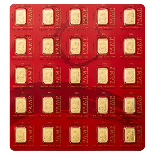 PAMP Suisse 2026 Gold Horse Multi Gram Sheet, 25 x 1 gram  (5)