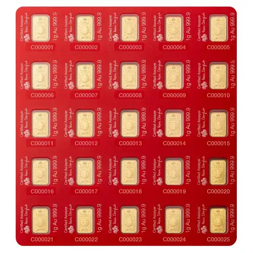 PAMP Suisse 2026 Gold Horse Multi Gram Sheet, 25 x 1 gram  (6)