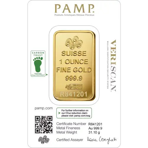 PAMP Suisse Fortuna Gold Bar, 1oz  (4)