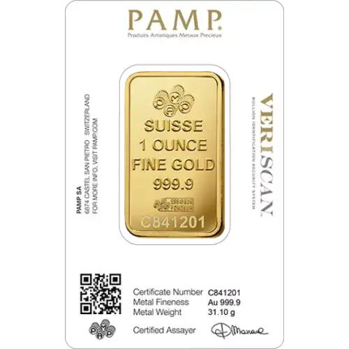 PAMP Suisse Fortuna Gold Bar, 1oz  (5)