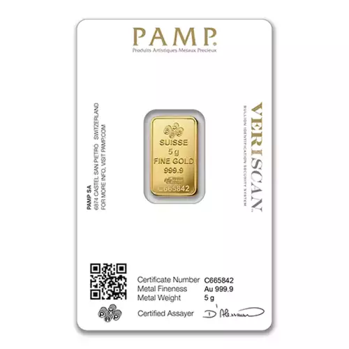 PAMP Suisse Fortuna Gold Bar, 5 gram