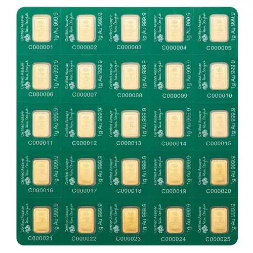 PAMP Suisse Gold MultiGram Sheet - Diwali w/Rangoli Art, 25 x 1 gram (3)
