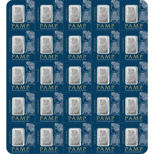 PAMP Suisse Platinum Fortuna Multi Gram Sheet, 25 x 1 gram  (6)