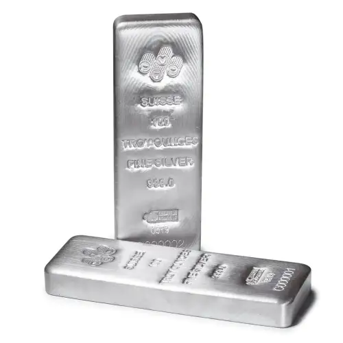 PAMP Suisse Silver Bar - 100 oz (5)