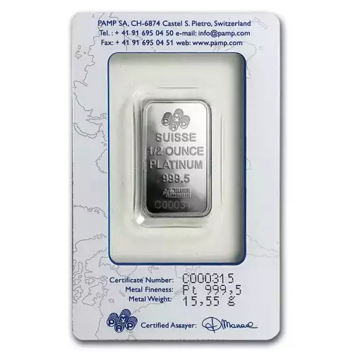 Platinum Bar 1/2 oz - PAMP Fortuna (4)