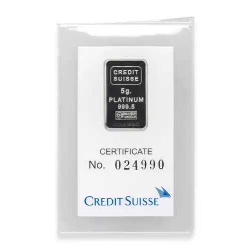 Platinum Bar 5 gram - Misc Minted
