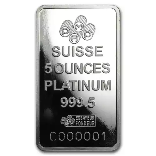 Platinum Bar 5oz - PAMP Fortuna