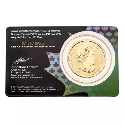 Canadian Special Edition Gold Canada 150 Voyageur 1oz 9999 - 2017