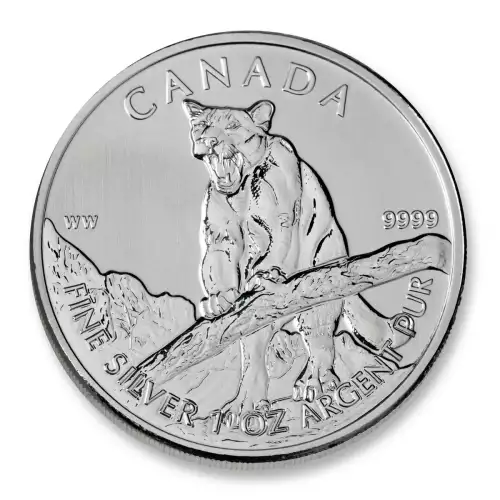 RCM 1oz Silver Wildlife Cougar - 2012