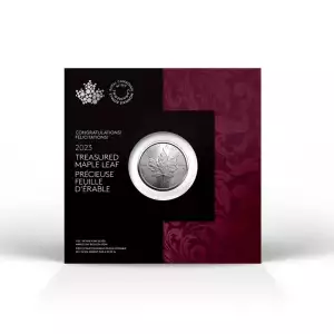 RCM 1oz Treasured Silver Maple Leaf, Congratulations - 2023