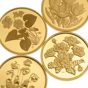 RCM $350 Provincial Floral Gold Coin (.99999), 1.125 oz - Misc Dated (3)