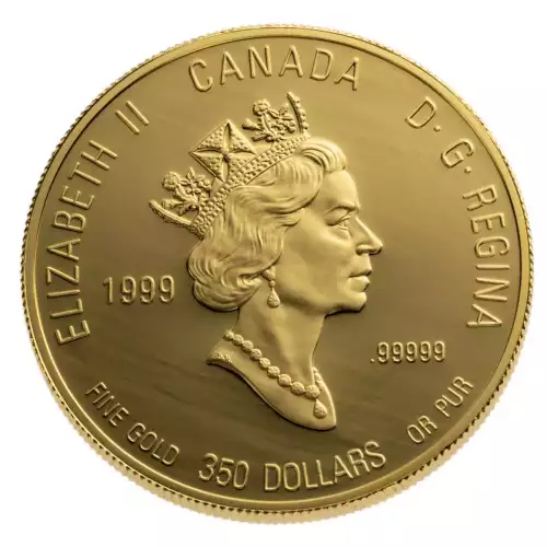 RCM $350 Provincial Floral Gold Coin (.99999), 1.223 oz - Misc Dated (1998 - 2003)  (2)