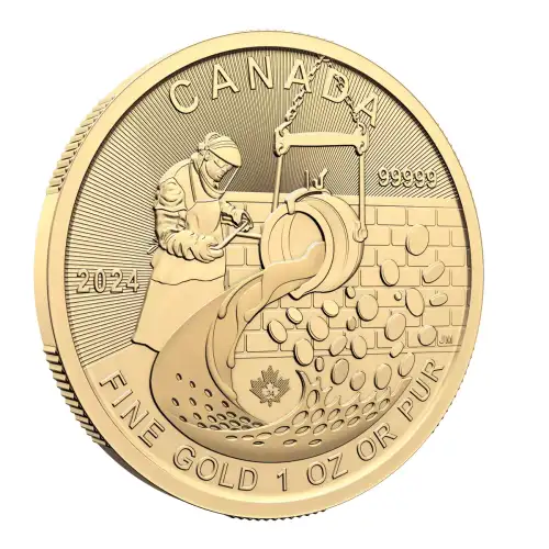 RCM Gold Coin (.99999), 1 oz - From Dore to Refining Gold - 2024 (4)