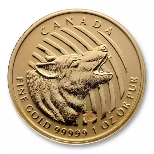 RCM Gold Coin (.99999), 1 oz - Howling Wolf - 2014 (4)