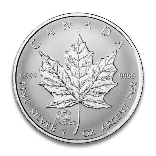 RCM Lunar Privy 1oz Silver Maple Leaf, Dragon - 2000