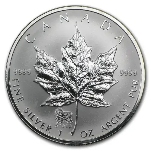 RCM Lunar Privy 1oz Silver Maple Leaf, Horse - 2003