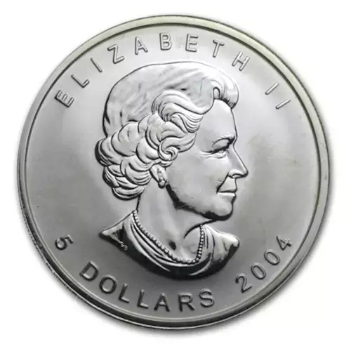 RCM Lunar Privy 1oz Silver Maple Leaf, Monkey - 2004