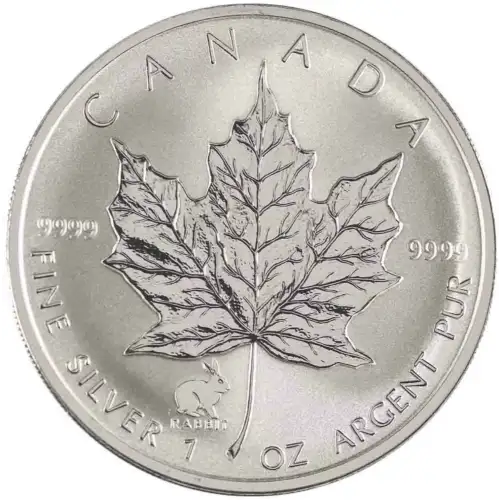 RCM Lunar Privy 1oz Silver Maple Leaf, Rabbit - 1999 (2)