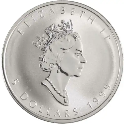 RCM Lunar Privy 1oz Silver Maple Leaf, Rabbit - 1999