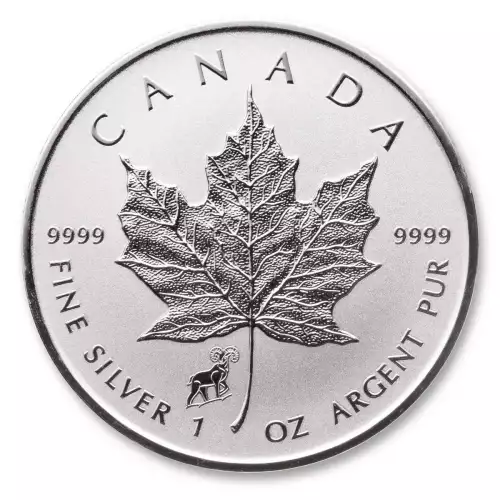 RCM Lunar Privy 1oz Silver Maple Leaf, Sheep - 2015