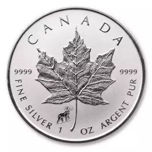 RCM Lunar Privy 1oz Silver Maple Leaf, Sheep - 2015