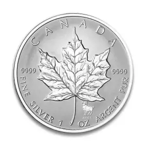 RCM Zodiac Privy 1oz Silver Maple Leaf, Aries - 2004 (2)