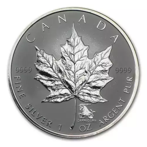 RCM Zodiac Privy 1oz Silver Maple Leaf, Capricorn - 2004