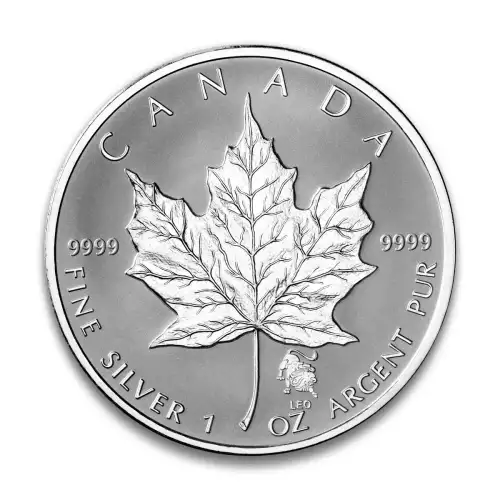 RCM Zodiac Privy 1oz Silver Maple Leaf, Leo - 2004