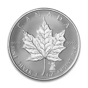 RCM Zodiac Privy 1oz Silver Maple Leaf, Virgo - 2004 (2)