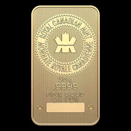 Royal Canadian Mint (RCM) Gold Bar, 50 gram .9999 (3)