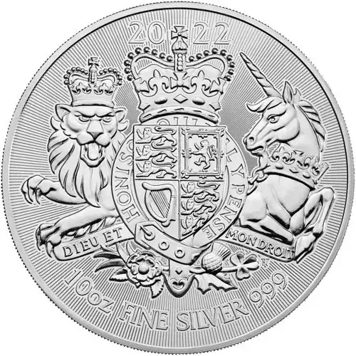 Royal Mint 10 oz Silver , British Royal Arms - Misc. Dated (3)