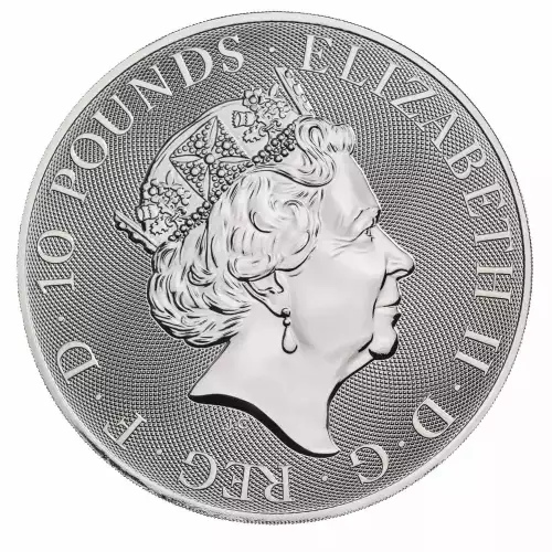 Royal Mint 10oz Silver Queen's Beast: Horse of Hanover - 2021 (2)