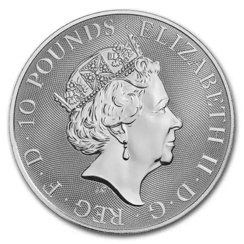 Royal Mint 10oz Silver Queen's Beast: Red Dragon of Wales - 2018 (2)