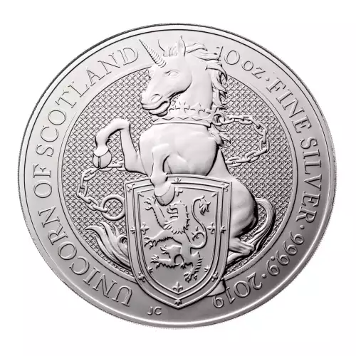 Royal Mint 10oz Silver Queen's Beast: Unicorn of Scotland - 2019