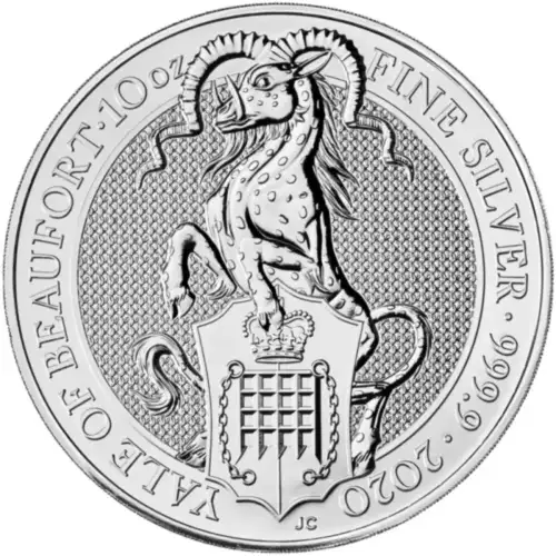 Royal Mint 10oz Silver Queen's Beast: Yale of Beaufort - 2020 (2)