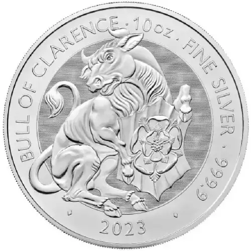 Royal Mint 10oz Silver Tudor Beast: Bull of Clarence - 2023