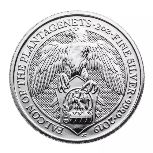 Royal Mint 2oz Silver Queen's Beast: Falcon of the Plantagenets - 2019 (3)