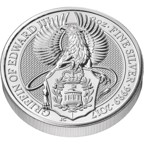 Royal Mint 2oz Silver Queen's Beast: Griffin of Edward  - 2017 (3)
