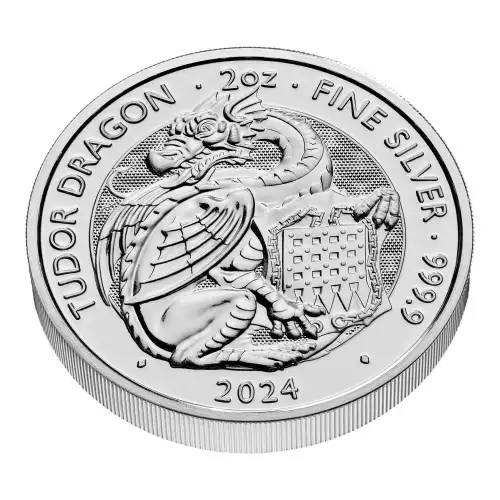 Royal Mint 2oz Silver Queen's Beast: Seymour Unicorn - 2024 (2)