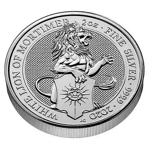 Royal Mint 2oz Silver Queen's Beast: The White Lion of Mortimer - 2020 (3)