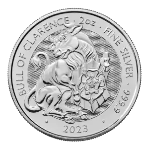 Royal Mint 2oz Silver Tudor Beast: Bull of Clarence - 2023 (2)