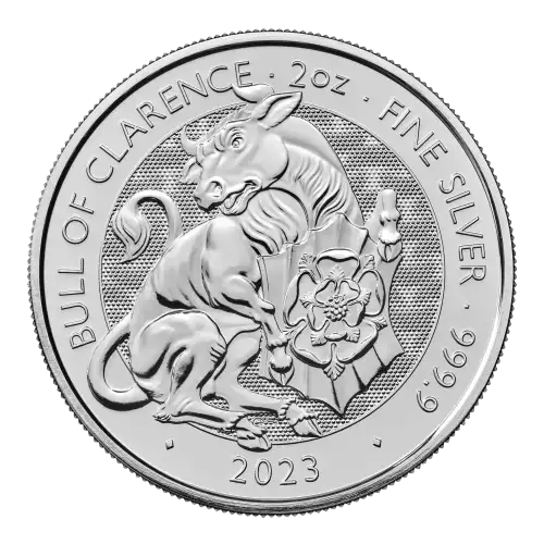 Royal Mint 2oz Silver Tudor Beast: Bull of Clarence - 2023 (2)