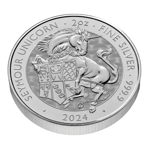 Royal Mint 2oz Silver Tudor Beast : Seymour Unicorn - 2024